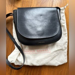 Mansur Gavriel Classic Crossbody in Black Leather